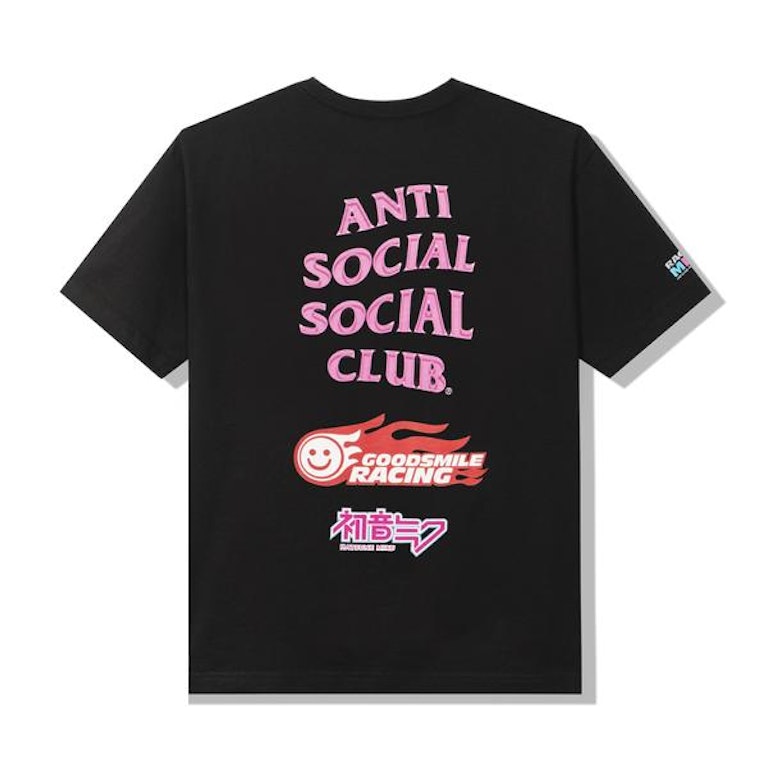 Pre-owned Anti Social Social Club X Good Smile Racing Logo T-shirt Black