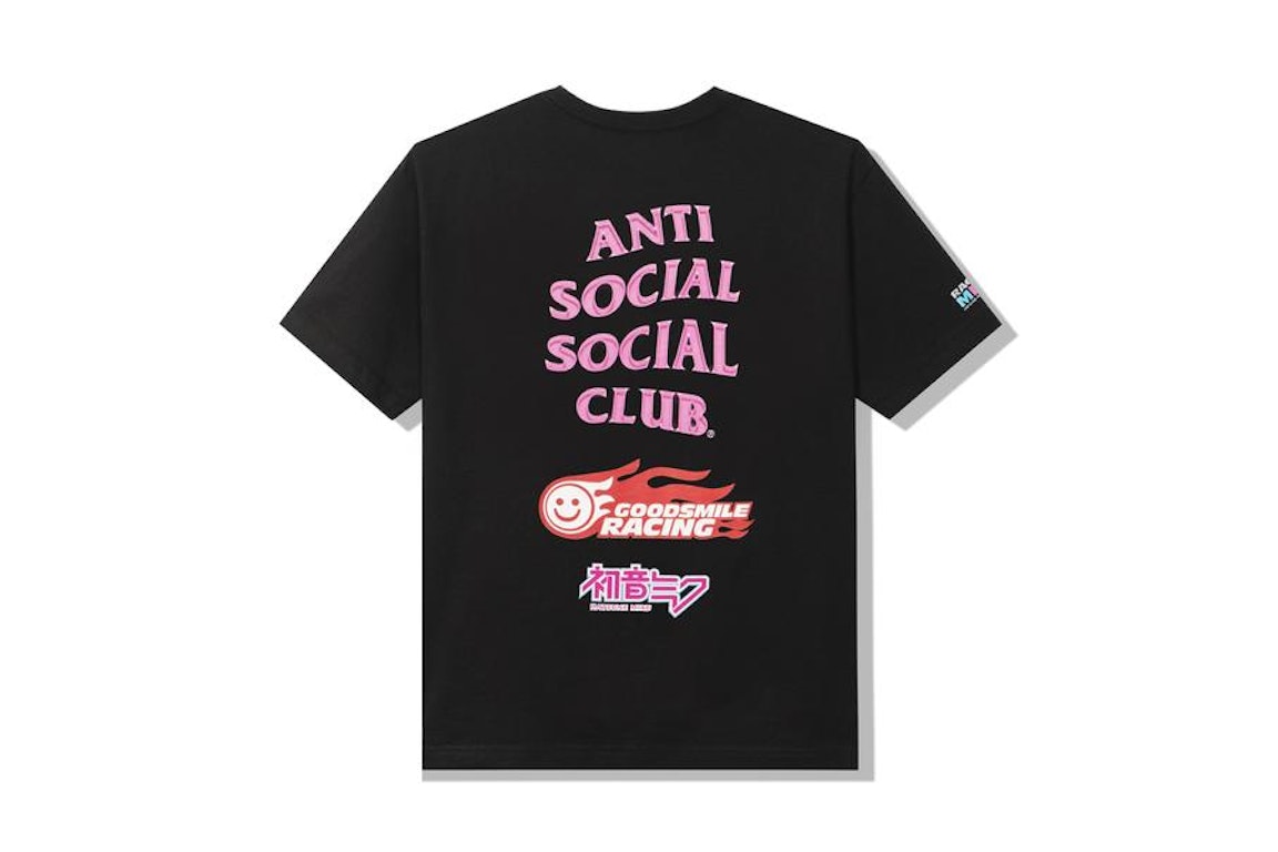 Pre-owned Anti Social Social Club X Good Smile Racing Logo T-shirt Black