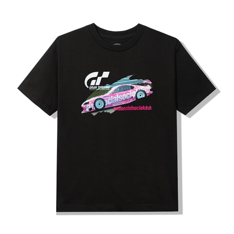 Pre-owned Anti Social Social Club X Gran Turismo Gt500 T-shirt Black