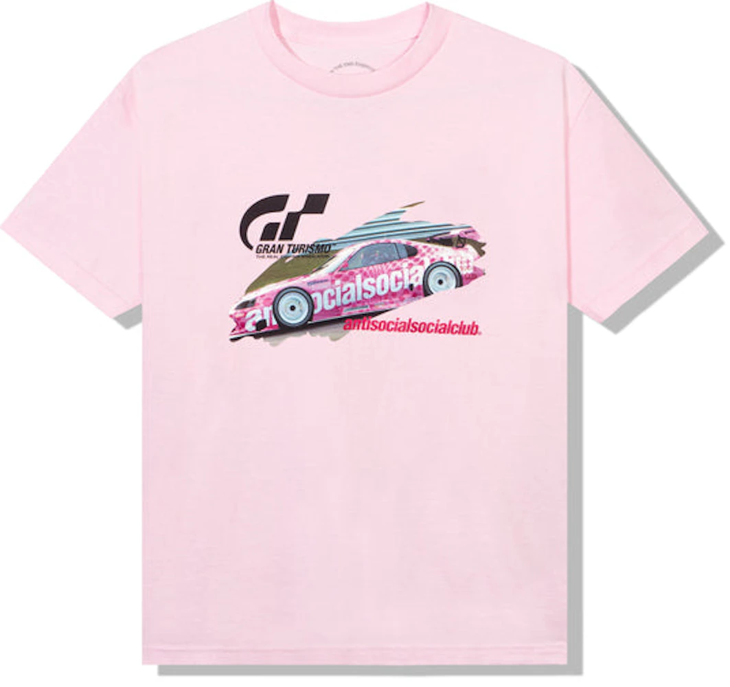 Anti Social Social Club X Gran Turismo Gt500 T Shirt Pink Ss22