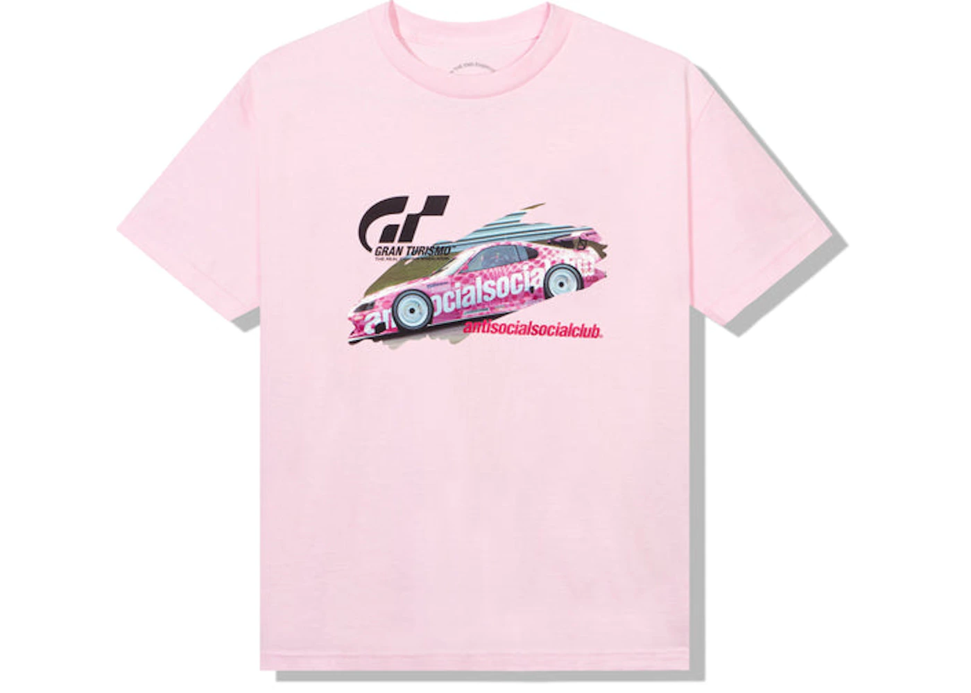 Anti Social Social Club X Gran Turismo Gt500 T Shirt Pink Ss22 Anti Social Social Club X Gran Turismo Gt500 T Shirt Pink Ss22