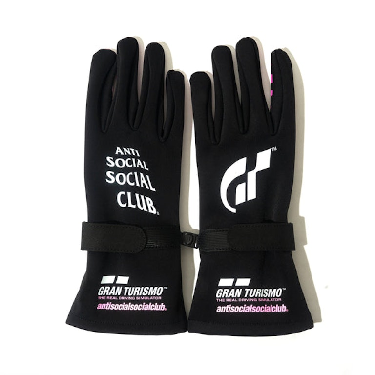 Pre-owned Anti Social Social Club X Gran Turismo Gloves Black