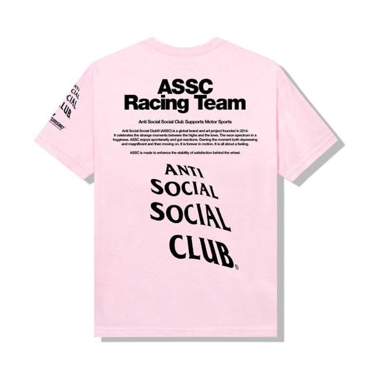 Pre-owned Anti Social Social Club X Gran Turismo Logo T-shirt Pink