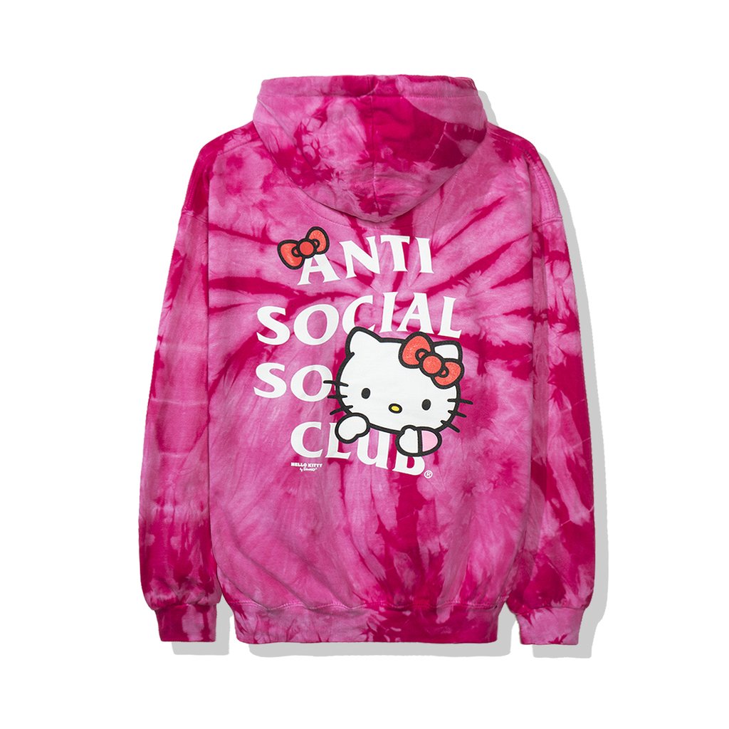 Anti Social Social Club x Hello Kitty Hoodie (FW19) Red Tie Dye ...