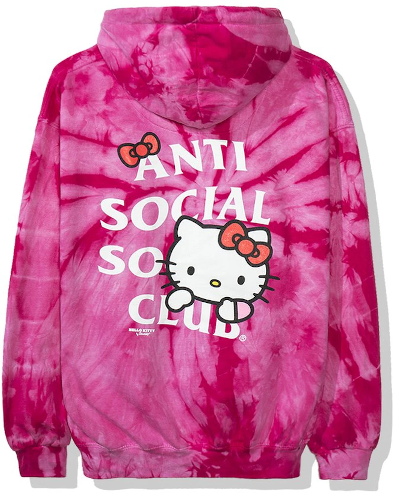 Anti Social Social Club Hello Kitty Hoodie Red Dye FW19 Men's - US