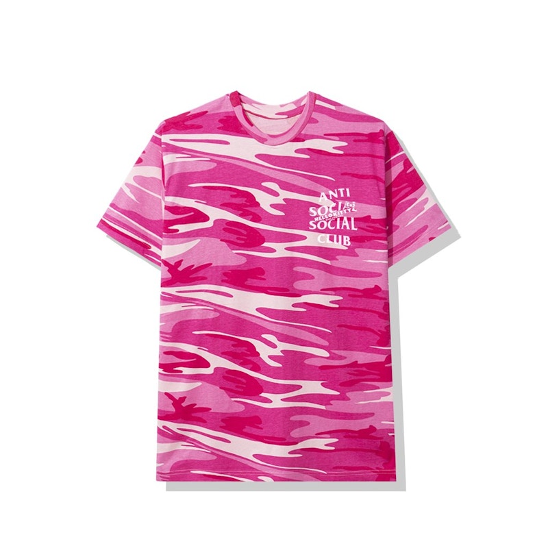 Anti Social Social Club x Hello Kitty and Friends Tee Pink Camo 