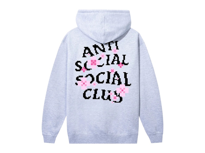 Anti Social Social Club x Minecraft Cherry Blossom Hoodie Grey