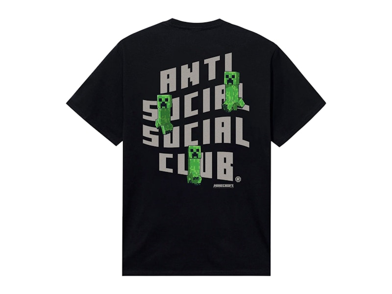 Anti Social Social Club x Minecraft Creeper Logo Tee Black Men's