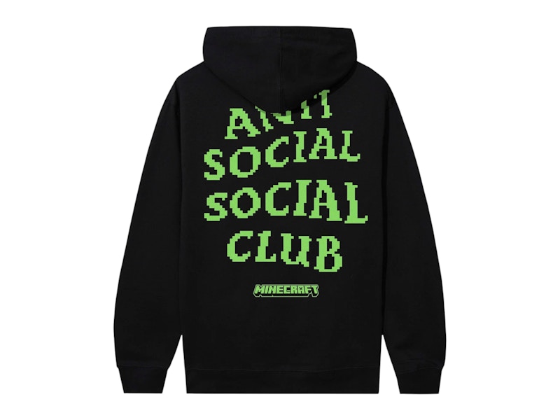 Anti Social Social Club x Minecraft Pixel Logo Hoodie Black Men's