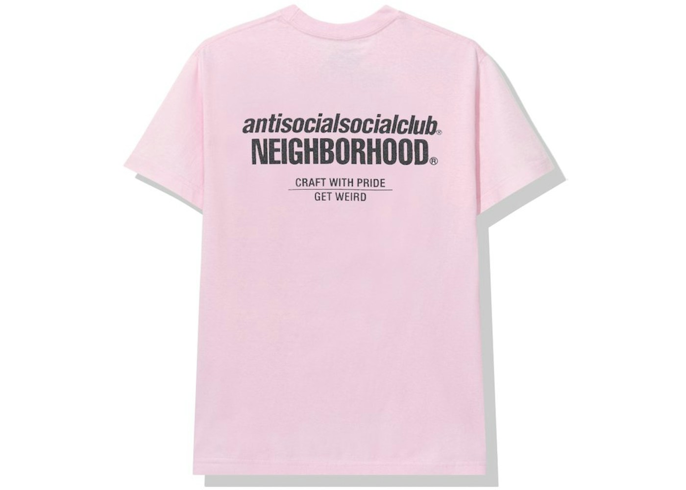 Anti Social Social Club x Neighborhood Cambered Pink Tee Tee Pink - FW20