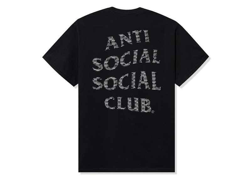 Pre-owned Anti Social Club Men's X Neighborhood Crossbone Tee Shirt In Black