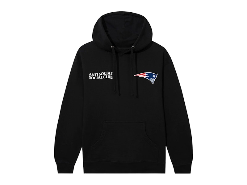 Anti Social Social Club x New England Patriots Team Hoodie Black