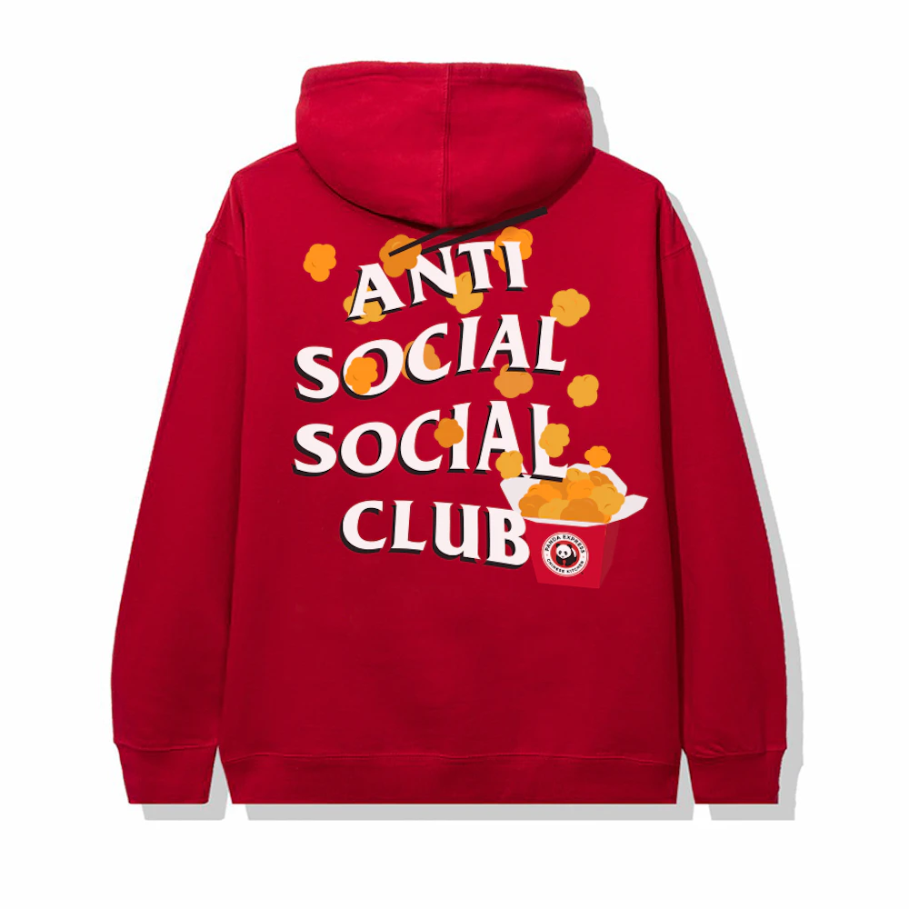 Anti Social Social Club x Panda Express Red Hoodie Red Men's