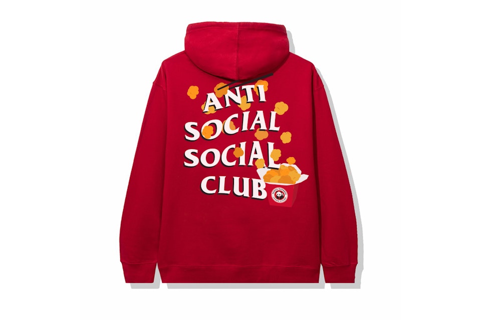 Anti Social Social Club x Panda Express Red Hoodie Red