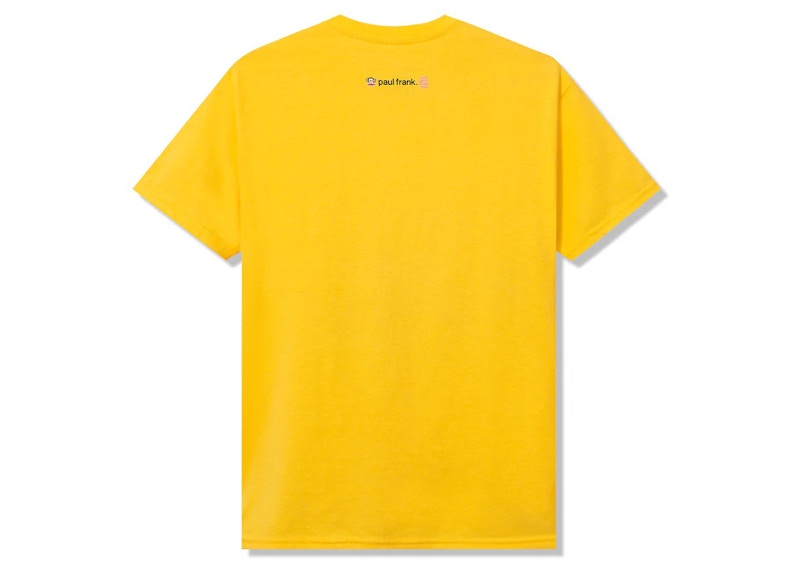 Yellow anti social store social club shirt