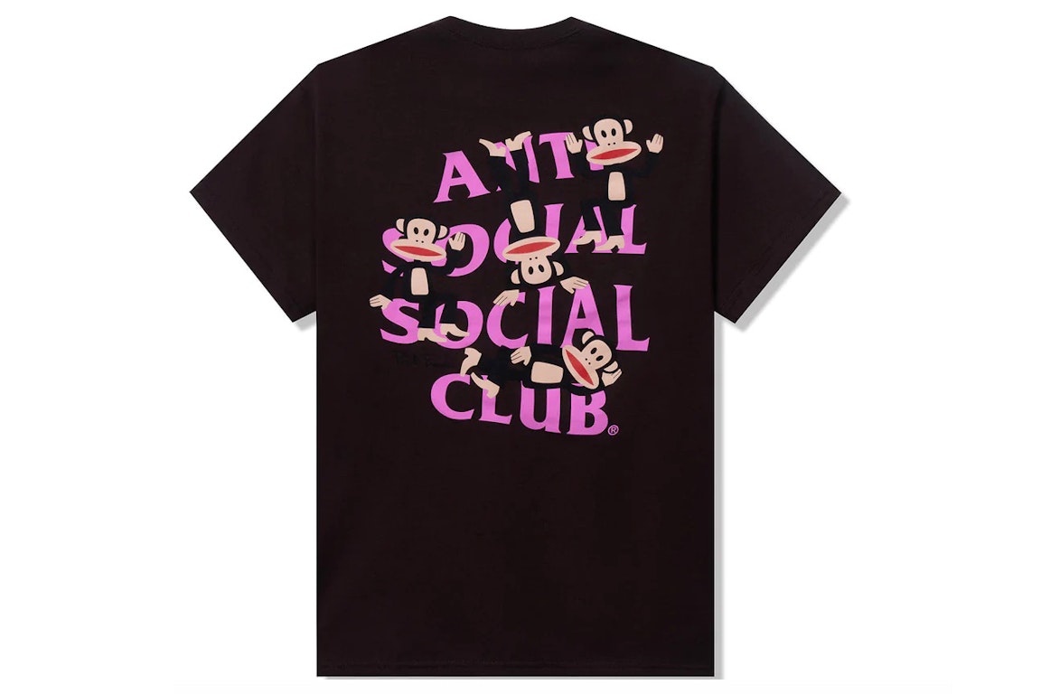 Pre-owned Anti Social Social Club X Paul Frank Lounge Tee Dark Chocolate