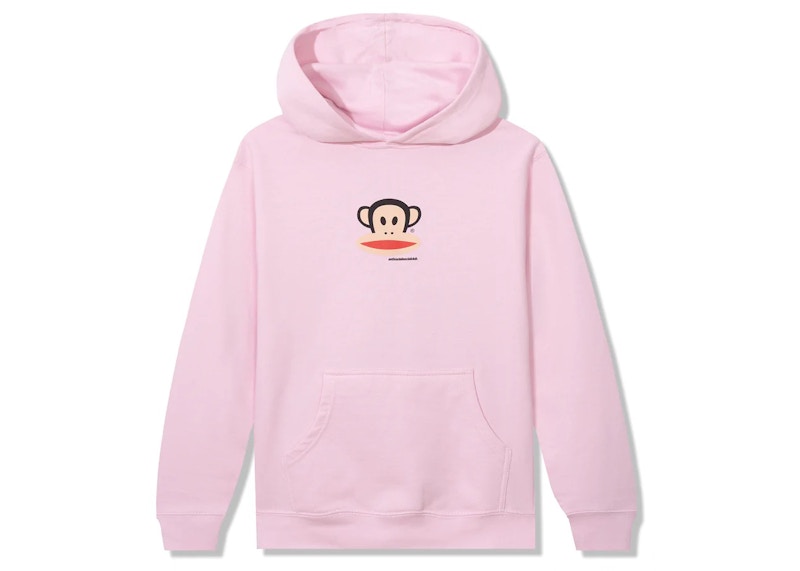 Pre-owned Anti Social Club X Paul Frank Youth Logo Hoodie In Pink