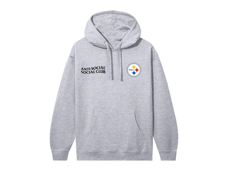 Anti Social Social Club x Pittsburgh Steelers Team Hoodie Grey