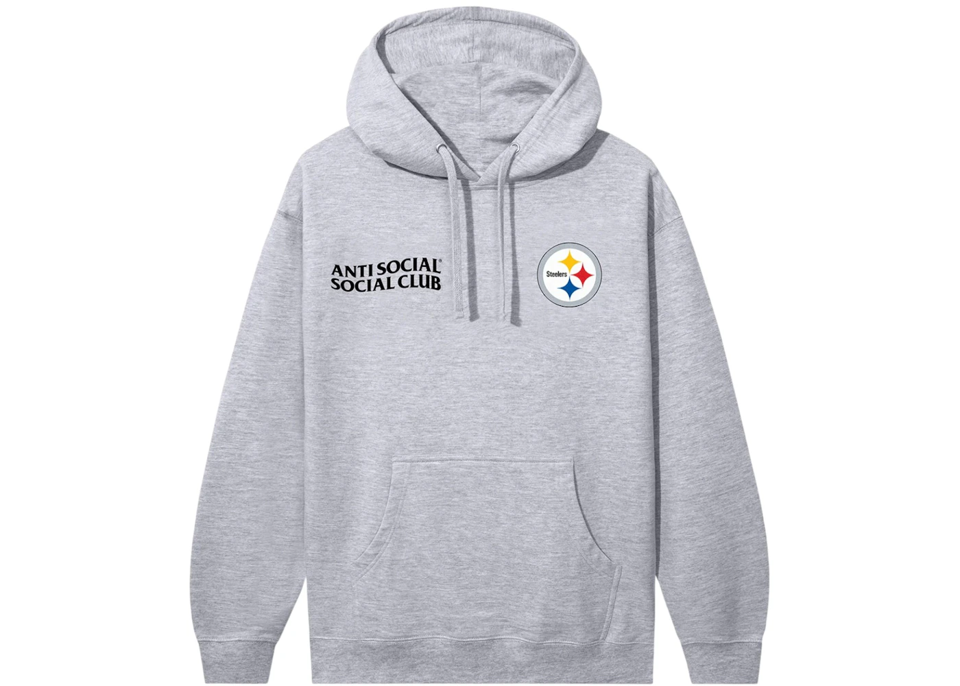 Anti Social Social Club x Pittsburgh Steelers Team Hoodie Grey Men's ...