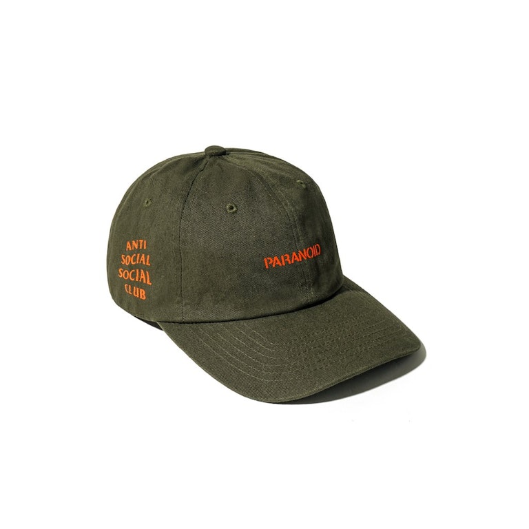 Pre-owned Anti Social Social Club X Undefeated Paranoid Cap Olive