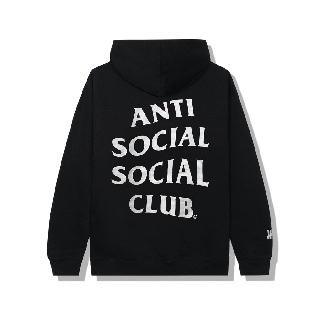 Anti Social Social Club x Undefeated Paranoid Hoodie Black Men's - US