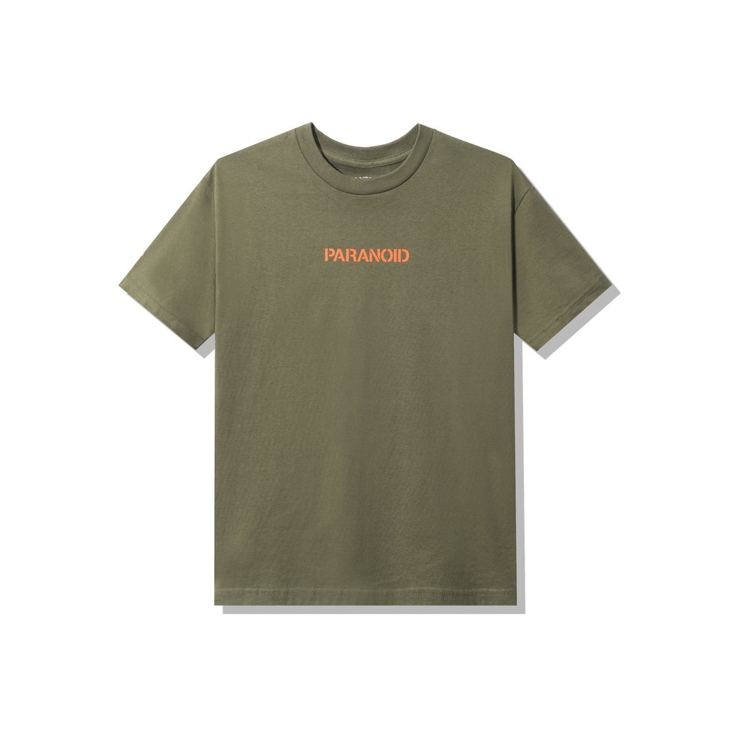 Anti Social Social Club x Undefeated Paranoid T-shirt Olive Men's - US