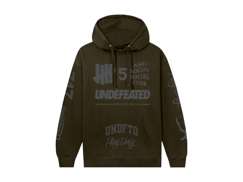 Anti Social Social Club x Undefeated Schizophrenia Reflective Hoodie Army Herren FW24 DE