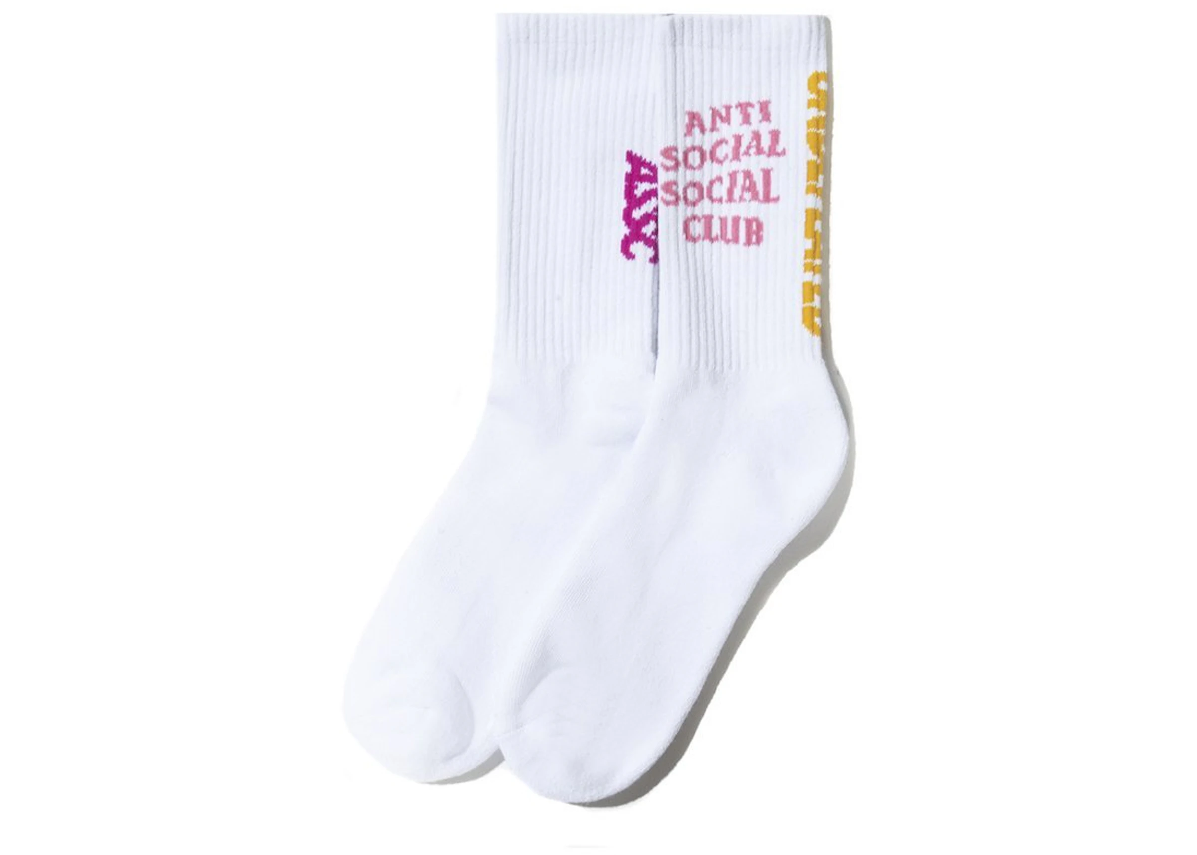 Anti Social Social Club x Undefeated Socks White - US