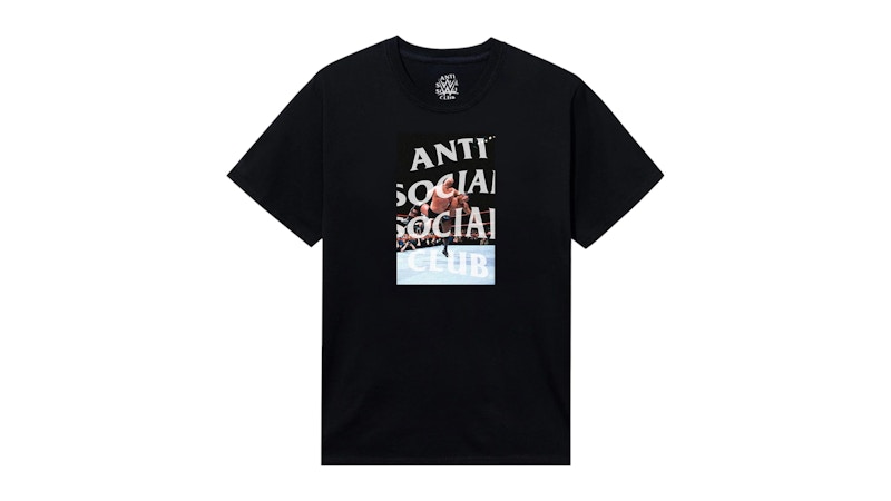 Pre-owned Anti Social Club Men's X Wwe The Rock Tee Shirt In Black