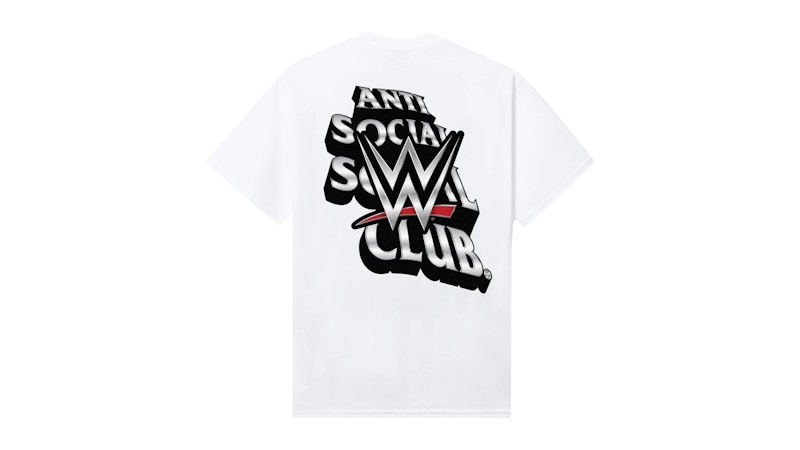 Pre-owned Anti Social Club Men's X Wwe Wrestlemania Tee Shirt In White