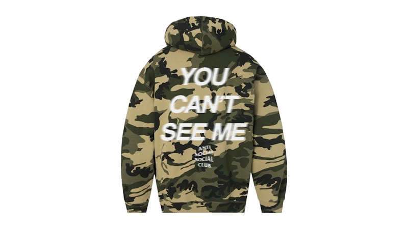 ★ ANTI SOCIAL SOCIAL CLUB★ You Can See Me Hoodie Camo TI2 Anti Social Social Club x WWE You Can't See Me Hoodie Camo