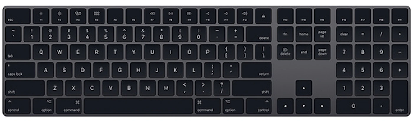Apple Magic Keyboard with Numeric Keypad US English Space Gray (MRMH2LL/A)  - US