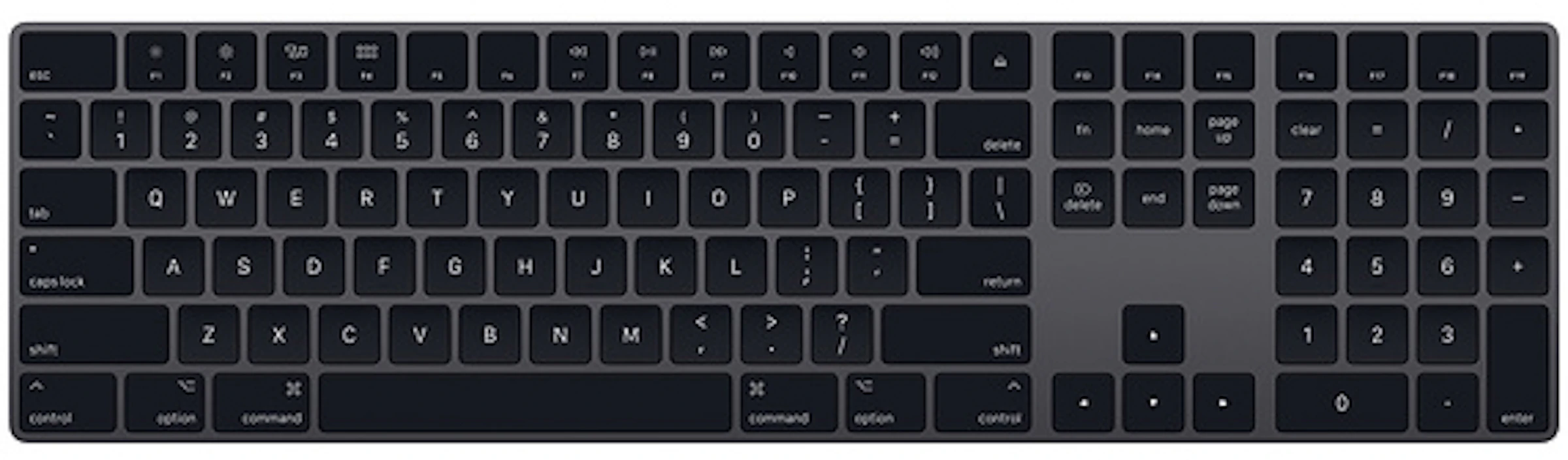 definitief methaan Verbinding Apple Magic Keyboard with Numeric Keypad US English Space Gray (MRMH2LL/A)  - US