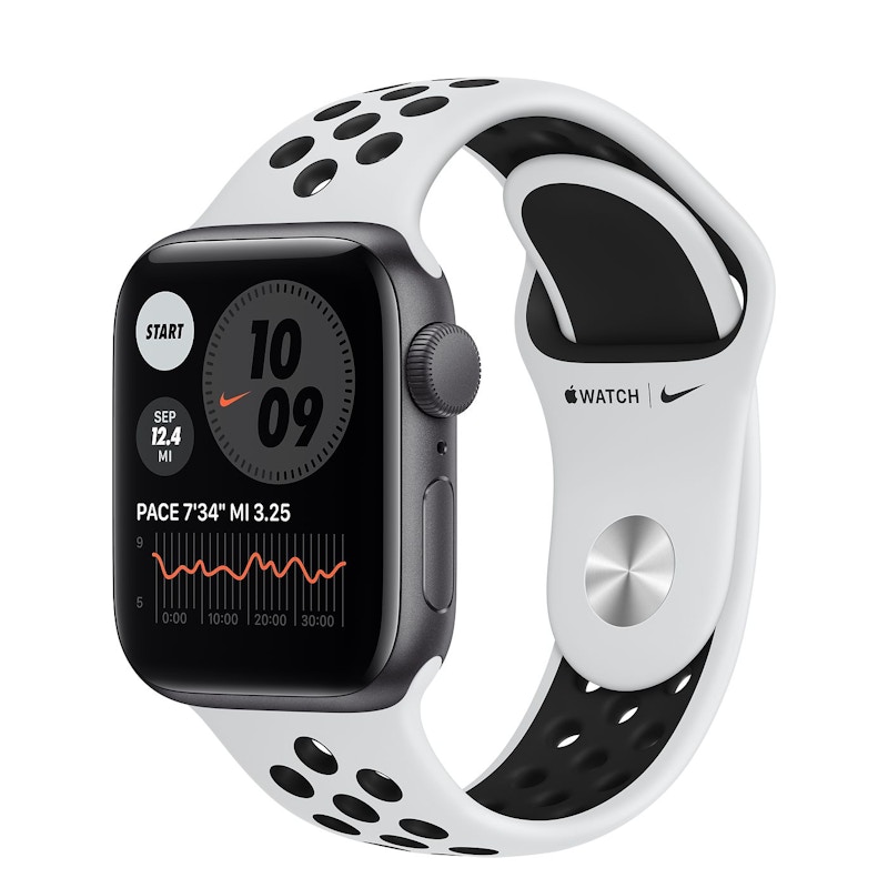 腕時計(デジタル)新品AppleWatchSE NIKEモデル GPS40mm スペースグレイ ...