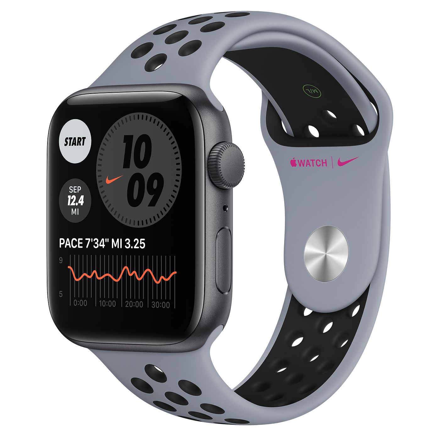 Apple Watch Nike SE GPS 44mm Space Gray Aluminum with Obsidian