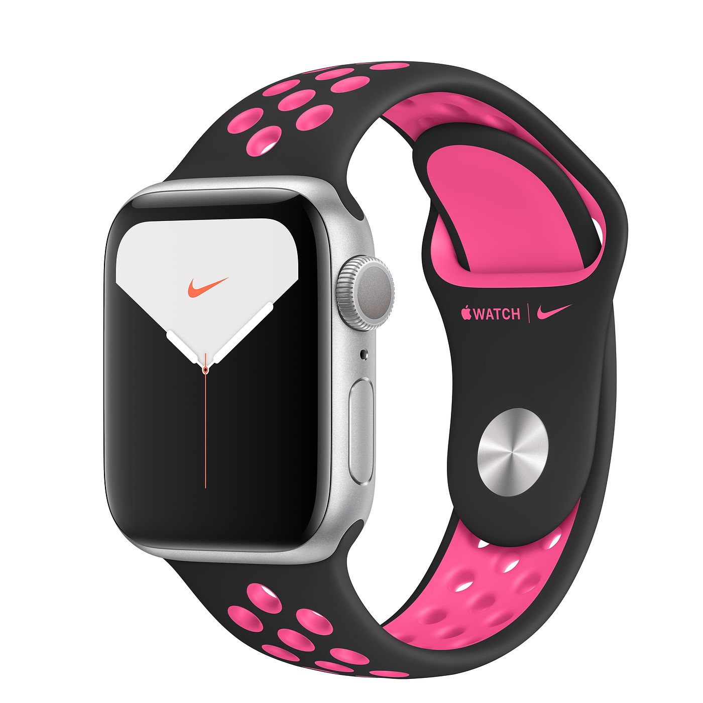 Apple Watch Nike Series 5 GPS 40mm Silver Aluminum with Black Pink