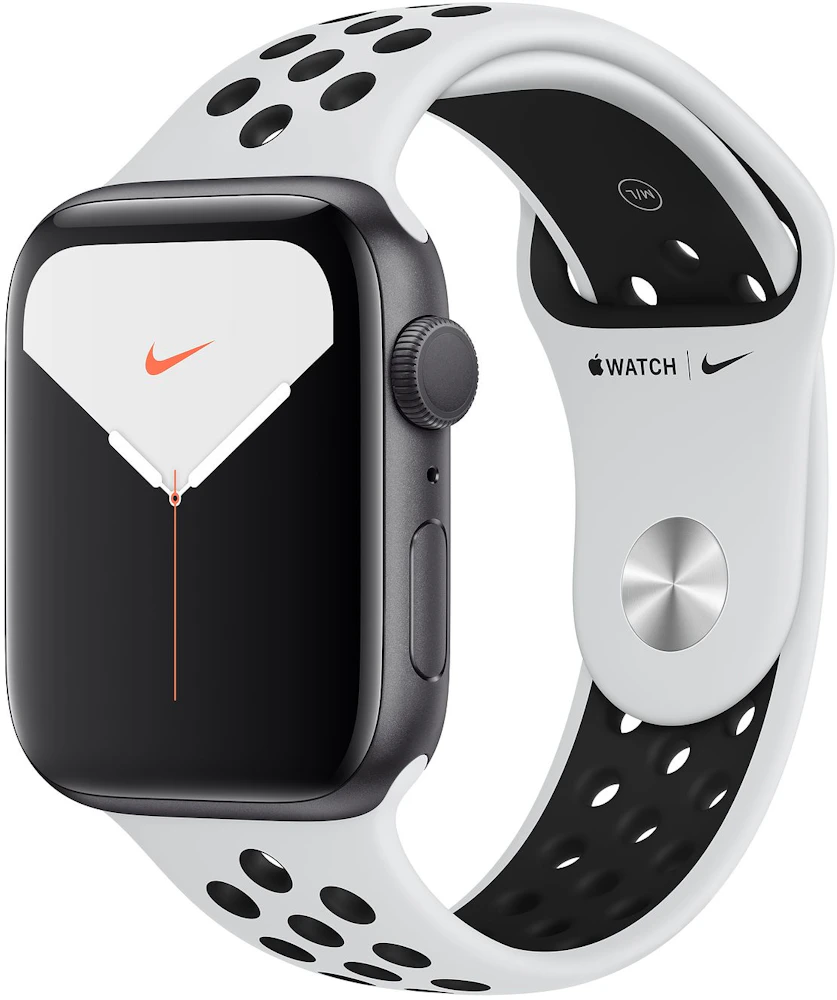 Colonial interpersonel Adelaide Apple Watch Nike Series 5 GPS 44mm Space Gray Aluminum with Pure Platinum  Black Band A2093 - 44mm in Aluminum - US