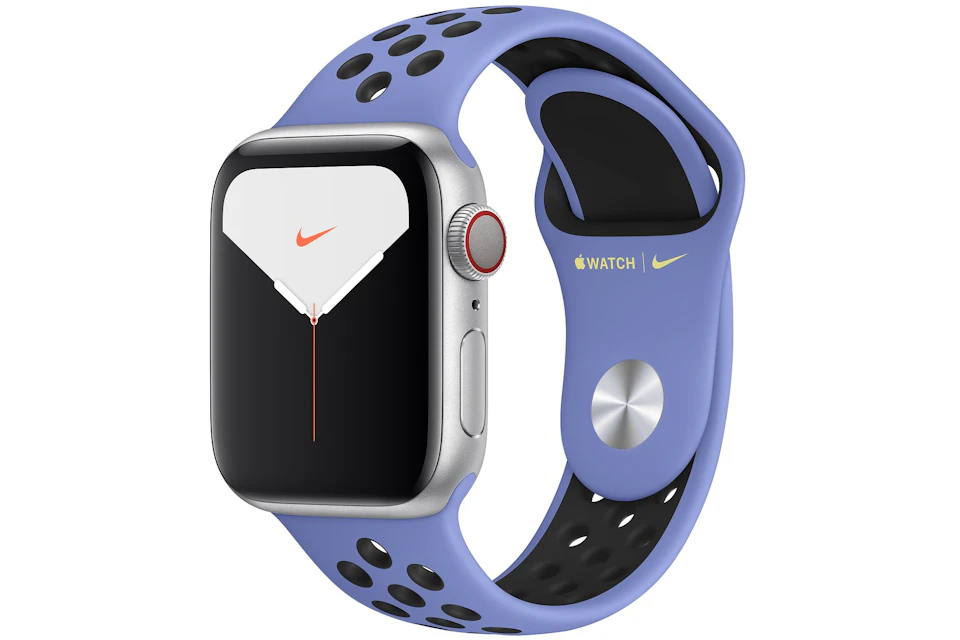 Inadecuado difícil Kakadu Apple Watch Nike Series 5 GPS + Cellular 40mm Silver Aluminum with Royal  Pulse Black Band A2094 - 40mm in Aluminum - US