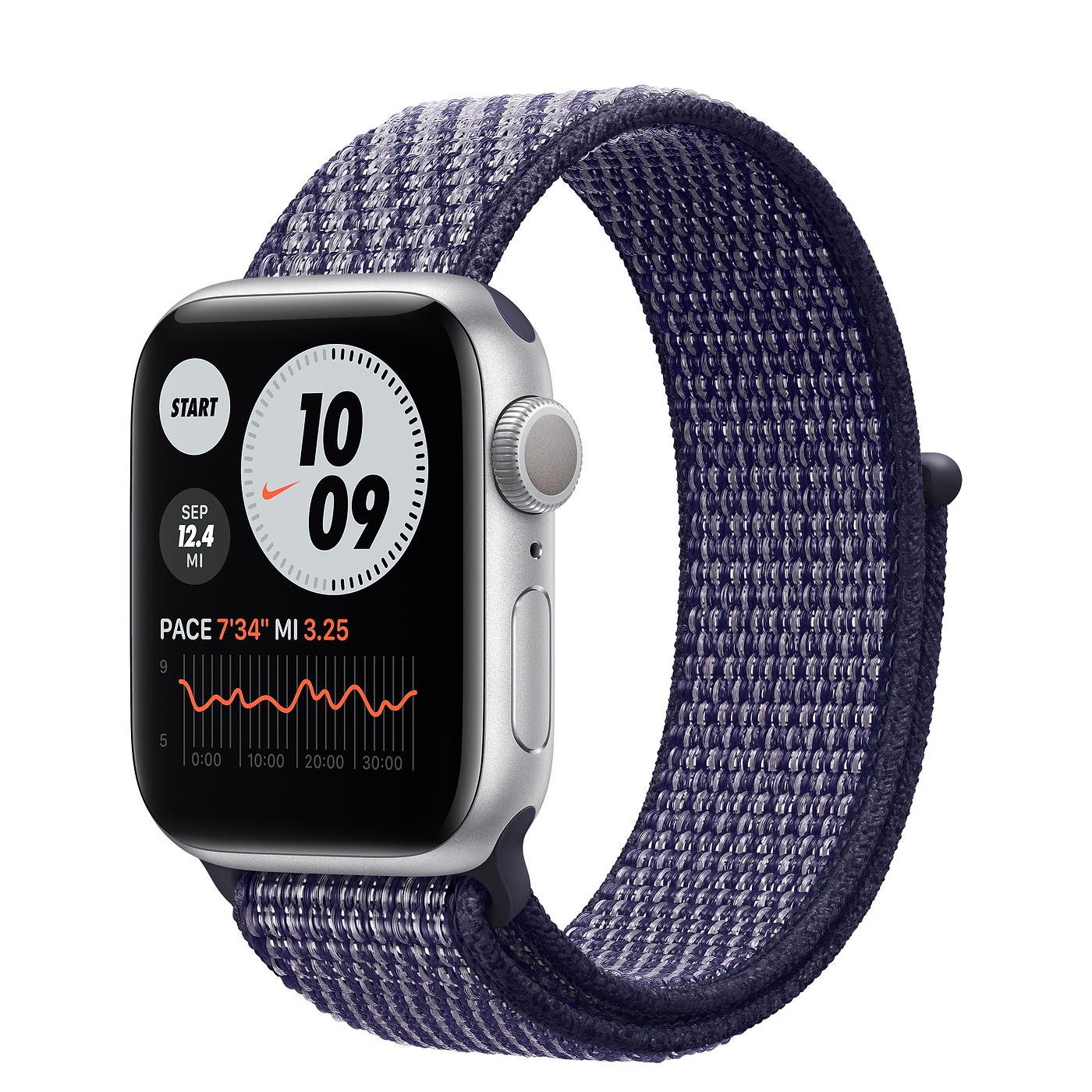 Apple Watch Nike Series 6 GPS 40mm Silver Aluminum with Purple ...
