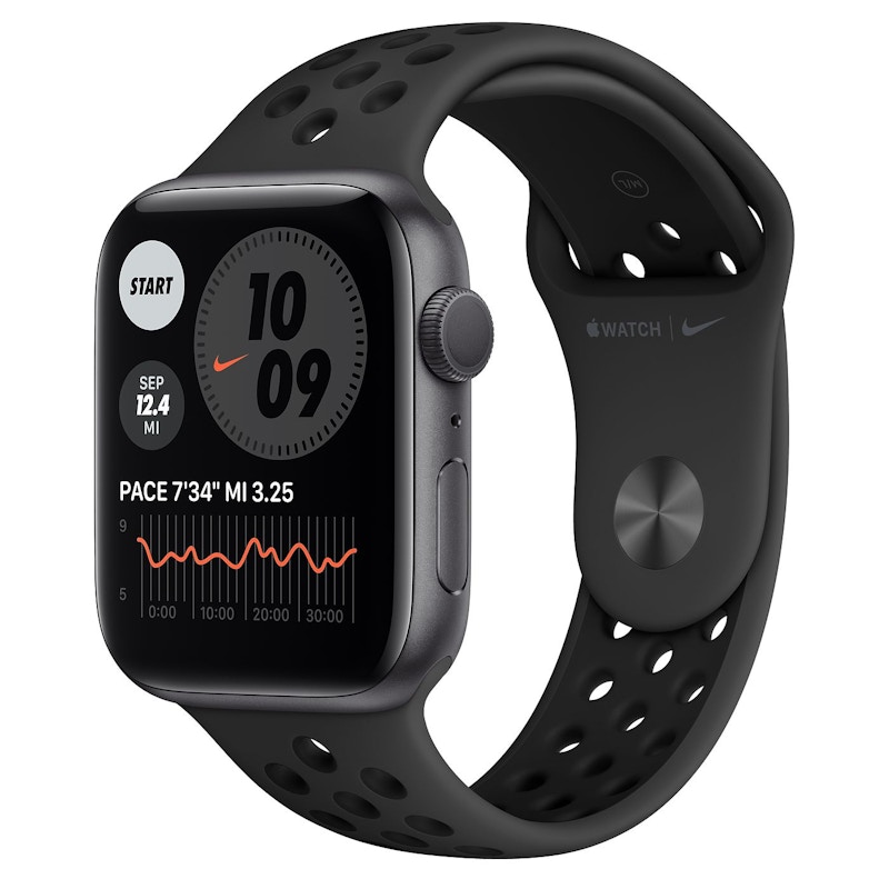 Apple Watch Nike Series 6 GPS 44mm Space Gray Aluminum with Anthracite  Black Sport Band A2292 44mm in Aluminum - US