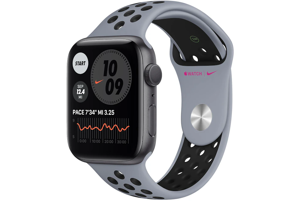 Apple Watch Nike Series 6 Gps 44mm Space Gray Aluminum With Obsidian Mist Black Sport Band 292 44mm In Aluminum Apple Watch Nike Series 6 Gps 44mm Space Gray Aluminum With Obsidian Mist Black Sport Band 292 44mm In Aluminum