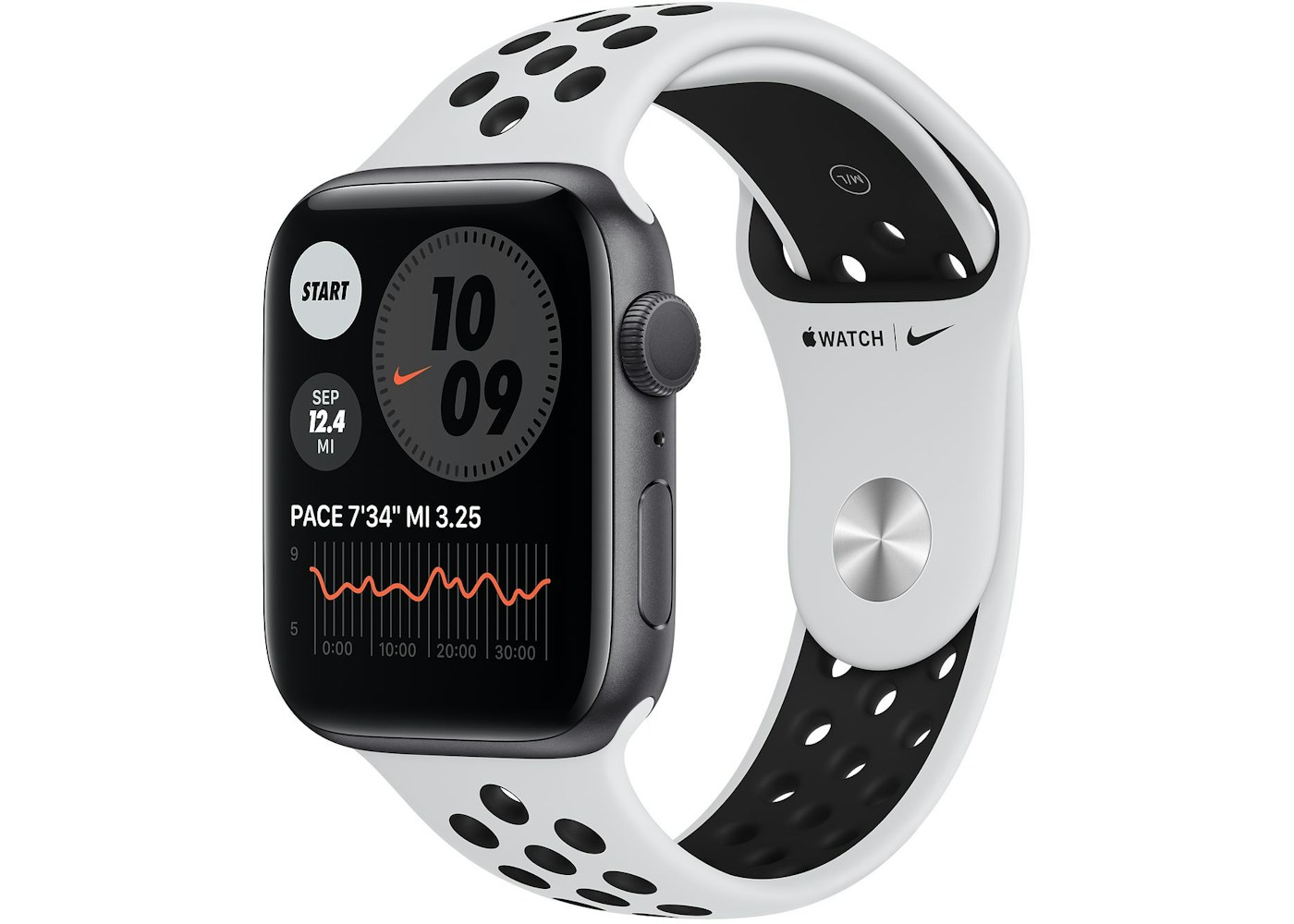 Apple Watch Nike Series 6 GPS 44mm Space Gray Aluminum with Pure