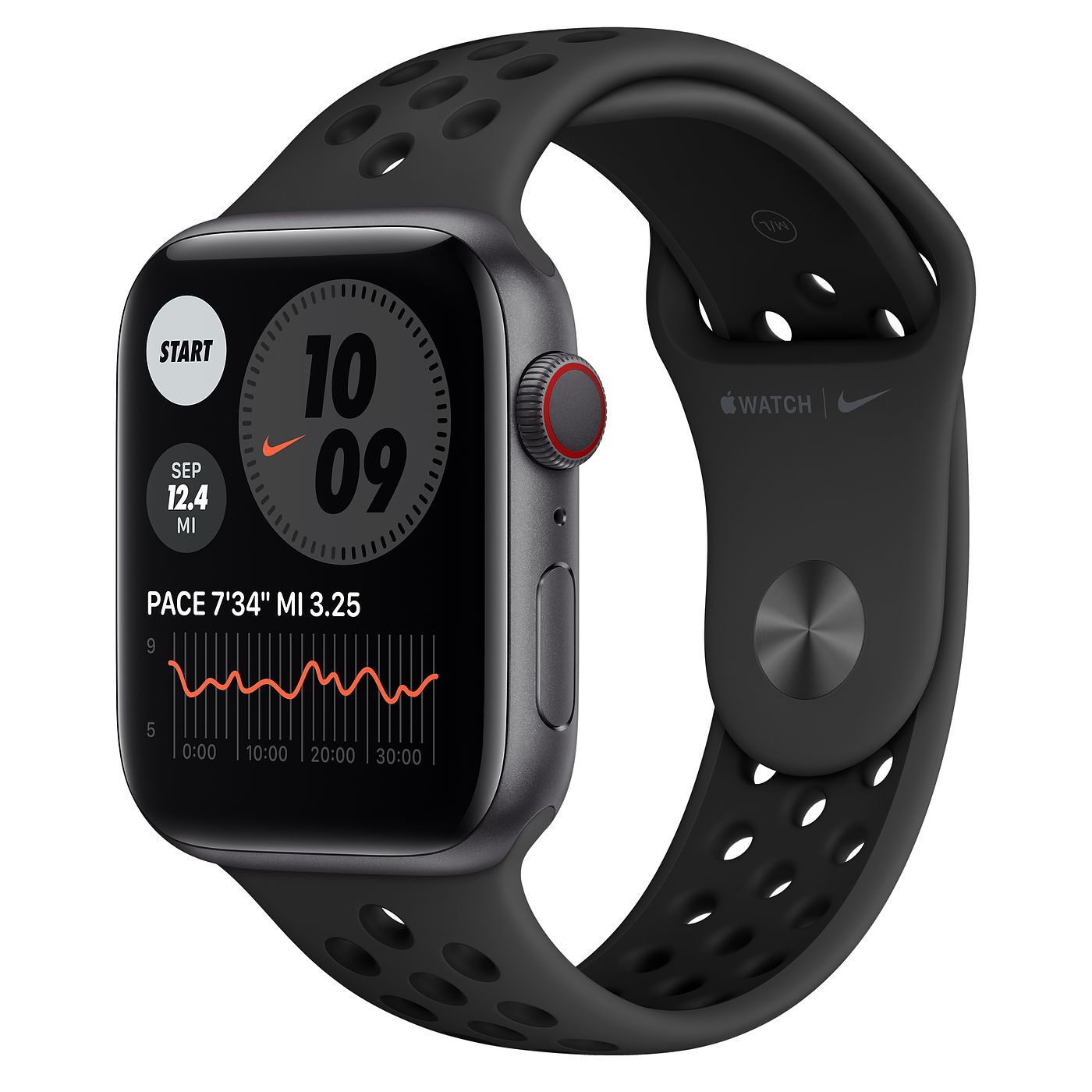 Apple Watch Nike Series 6 GPS + Cellular 44mm Space Gray Aluminum