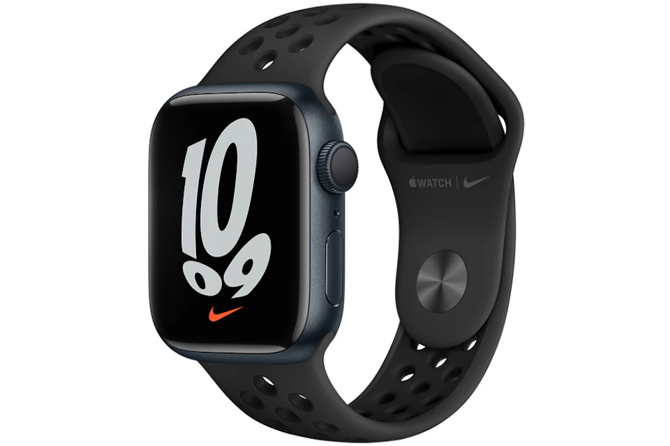 Apple Watch Nike Series 7 GPS 41mm Midnight Aluminum with Nike Black Sport Band A2473