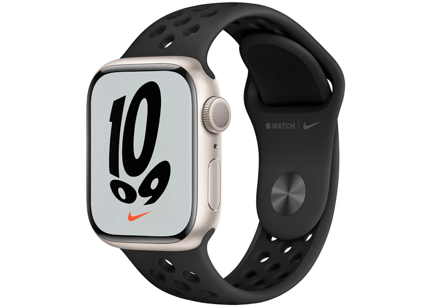 Apple Watch Nike Series 7 GPS 41mm Starlight Aluminum with Nike Black
