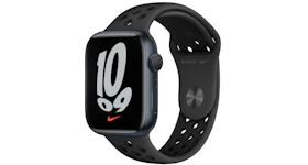 Apple Watch Nike Series 7 GPS 45mm Midnight Aluminum with Nike Black Sport Band A2474