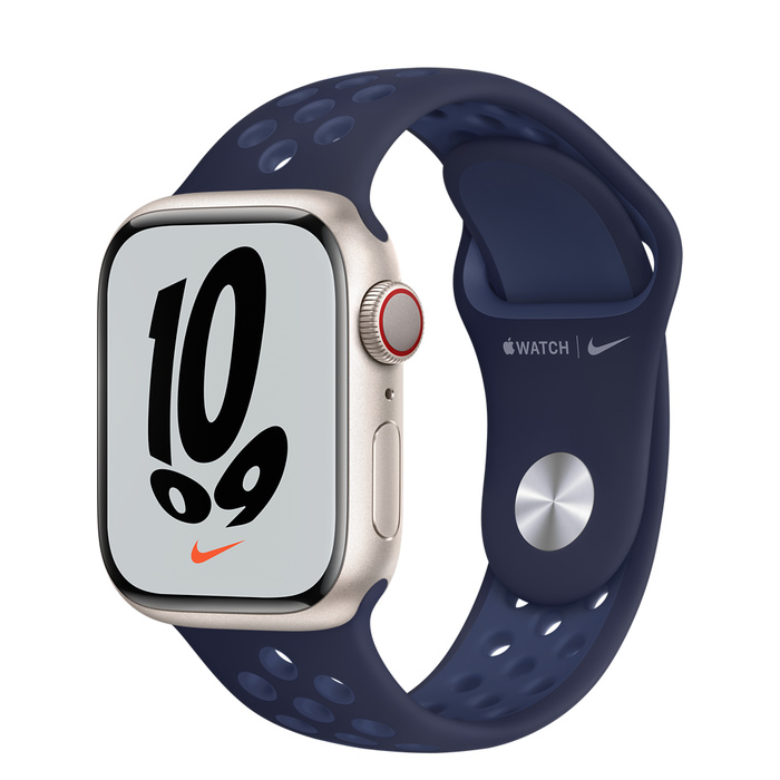 Apple Watch Nike Series 7 GPS + Cellular 41mm Starlight Aluminum