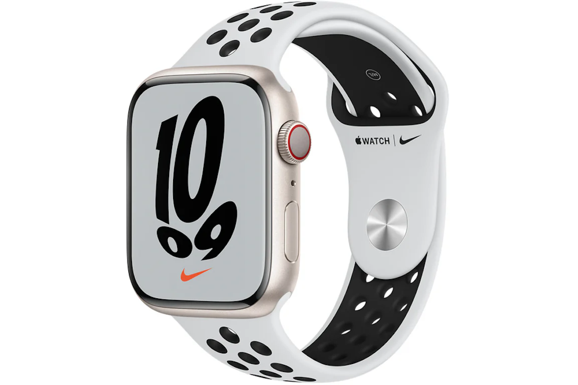 Apple Watch Nike Series 7 GPS + Cellular 45mm Starlight Aluminum with
