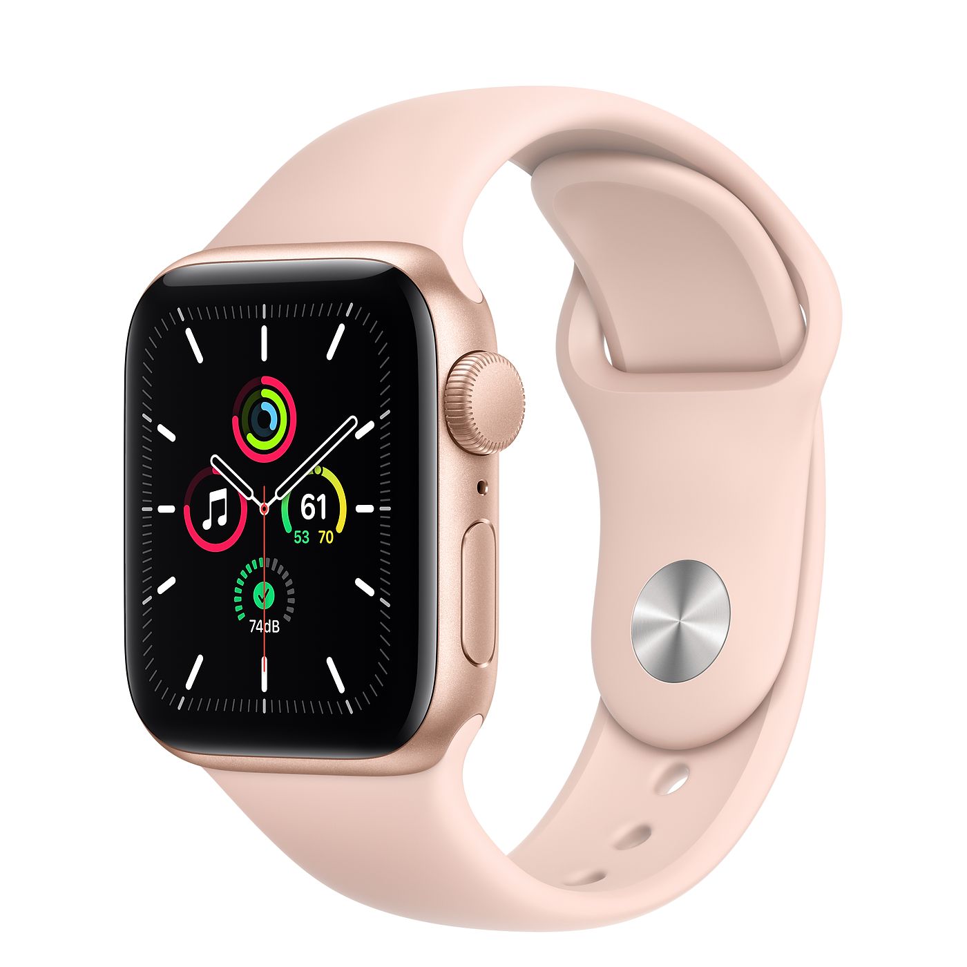 Apple Watch SE GPS 40mm Gold Aluminum with Pink Sand Sport Band ...