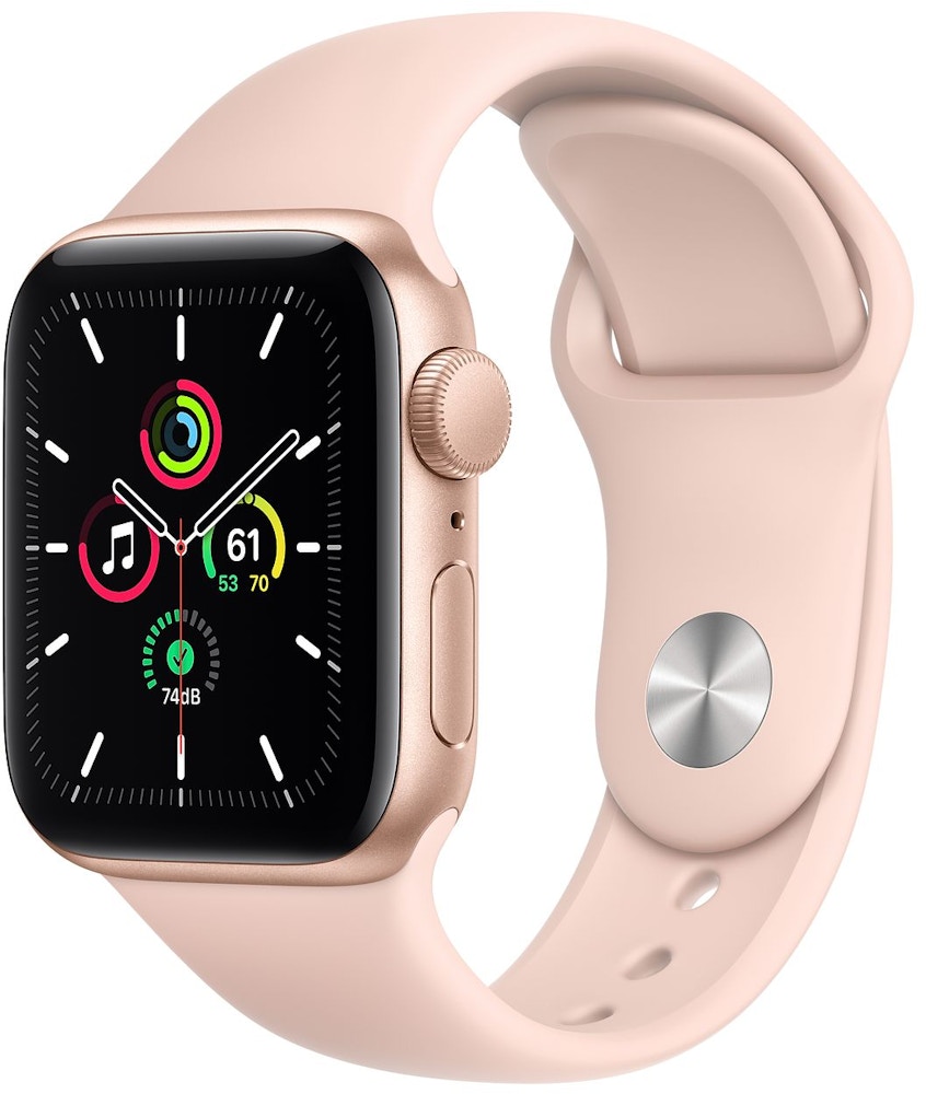 Apple Watch SE GPS 40mm Gold Aluminum with Pink Sand Sport Band A2351